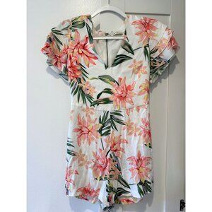 Alice + Olivia Macall Floral Ruffle Romper